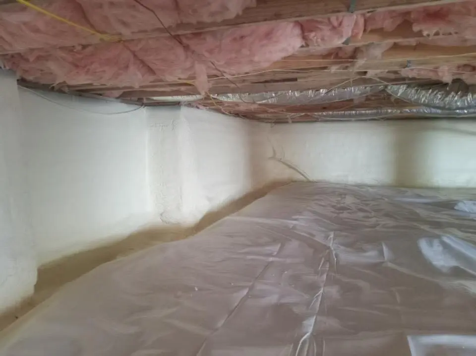 Crawl space encapsulation with closed-cell spray foam for Attic Insulation in Childress